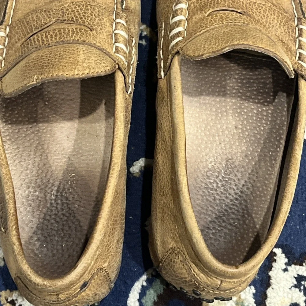 Polo Ralph Lauren Mens Size 7.5D Brown Leather Driving Moccasin Penny Loafers